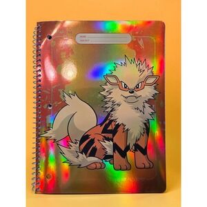 Pokemon Target Arcanine Holographic Trapper Keeper Spiral Notebook College Ruled